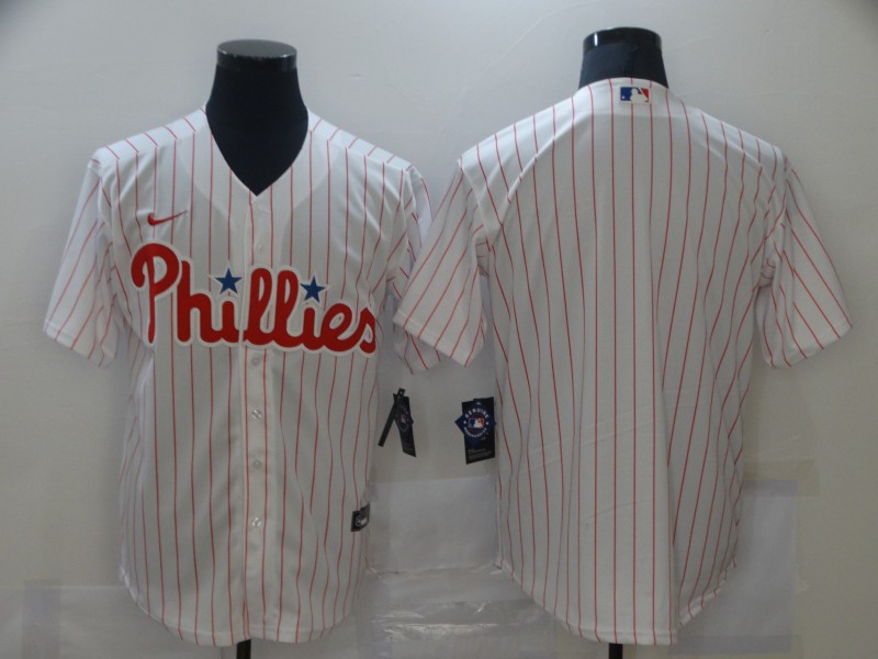 Men's Philadelphia Phillies White Home Blank Jersey
